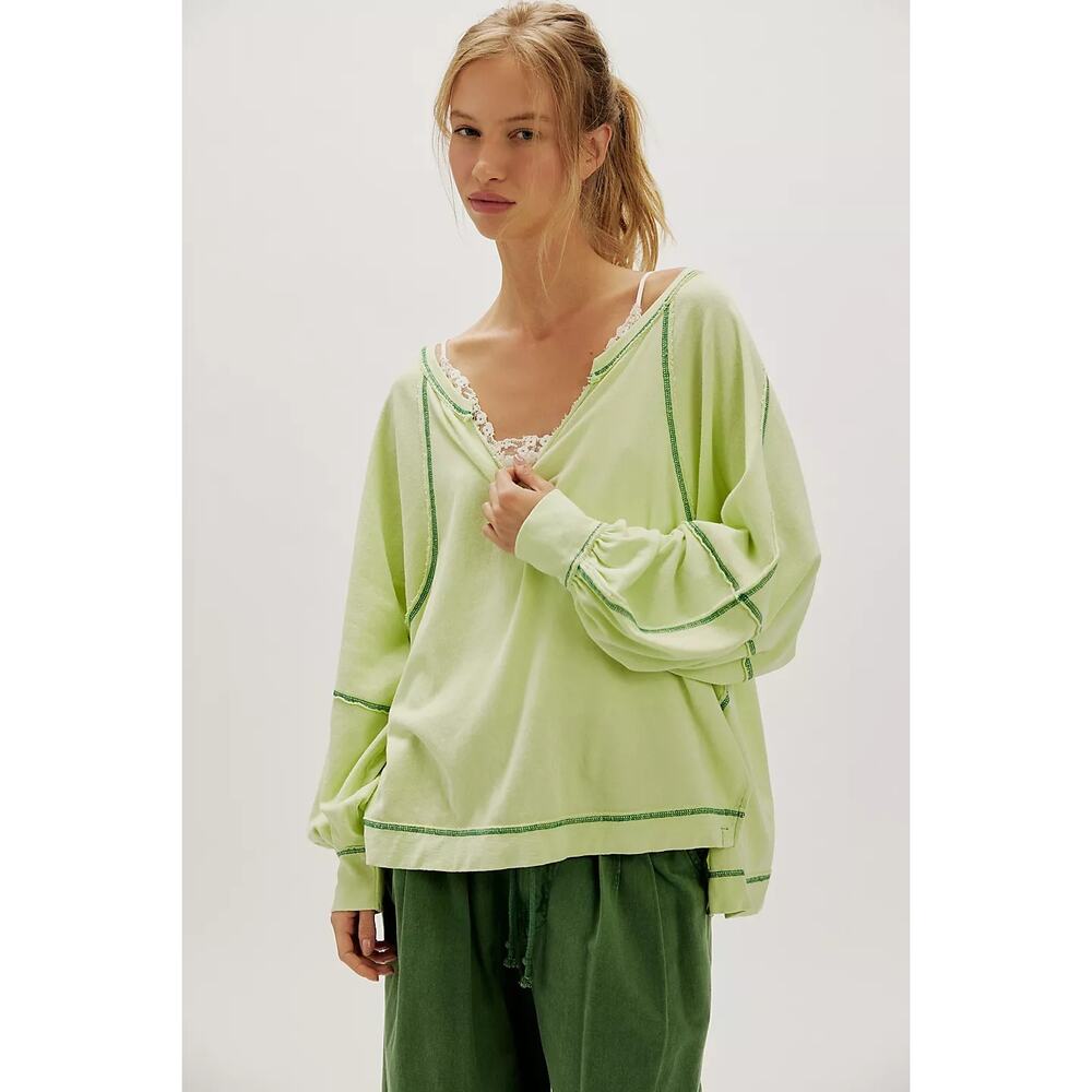 FREE PEOPLE - Wish I Knew Tee Long Sleeve - XS
